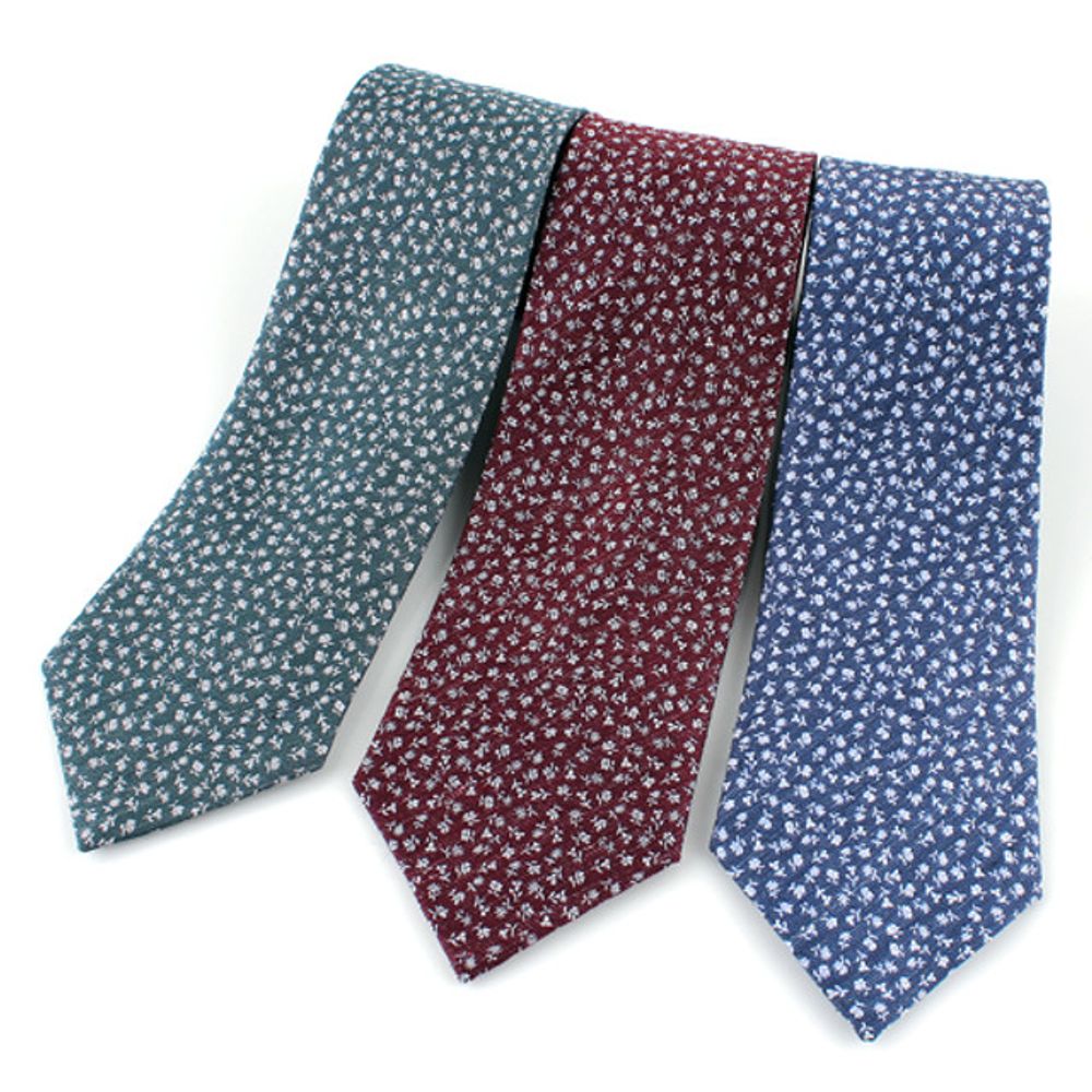 [MAESIO] KSK2569 Wool Silk Floral Necktie 8cm 3Color _ Men's Ties Formal Business, Ties for Men, Prom Wedding Party, All Made in Korea